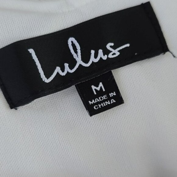 Lulus Women's White Mini Dress Size Medium Sheer Lined Formal Evening Cocktail - Picture 9 of 15